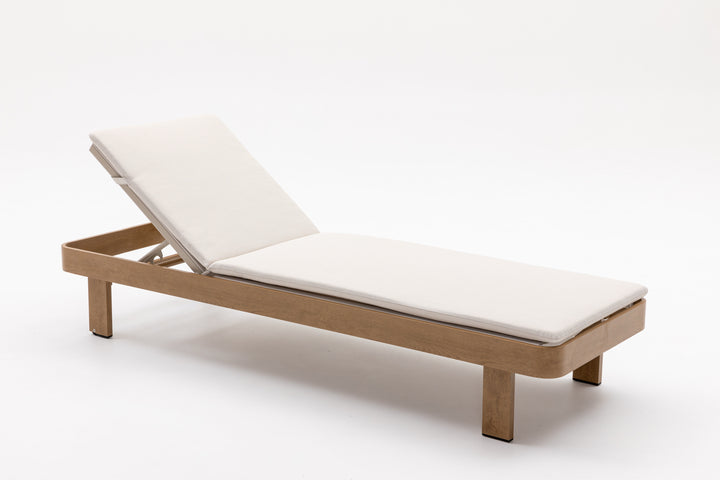 Dala Adjustable Chaise Lounge — Natural Wood