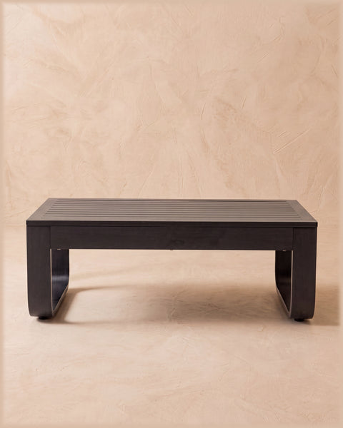 Dala Rectangular Side Table · Black Wood