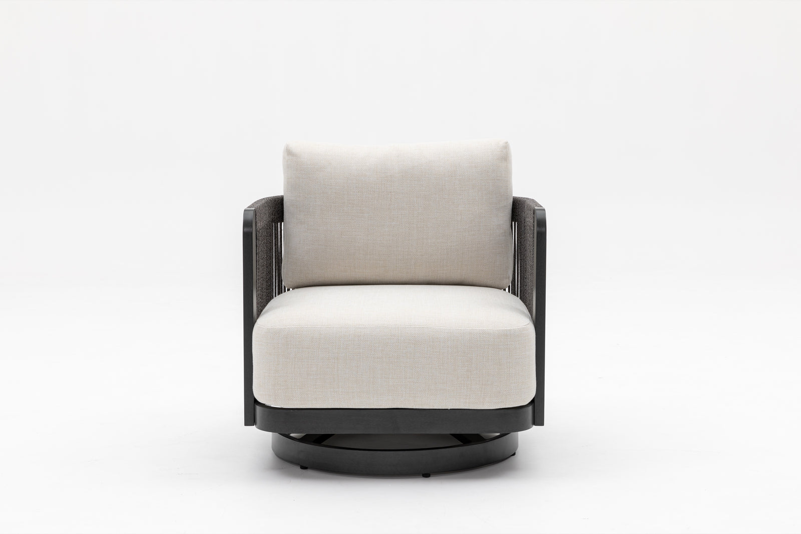 Havana Swivel Lounge Chair — Black Wood