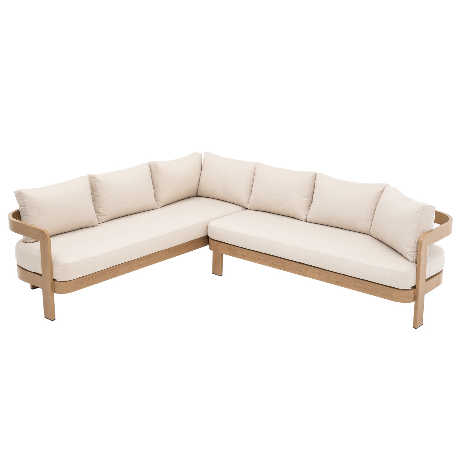 Dala Corner Sofa — Natural Wood