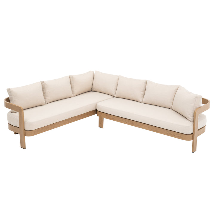 Dala Corner Sofa — Natural Wood