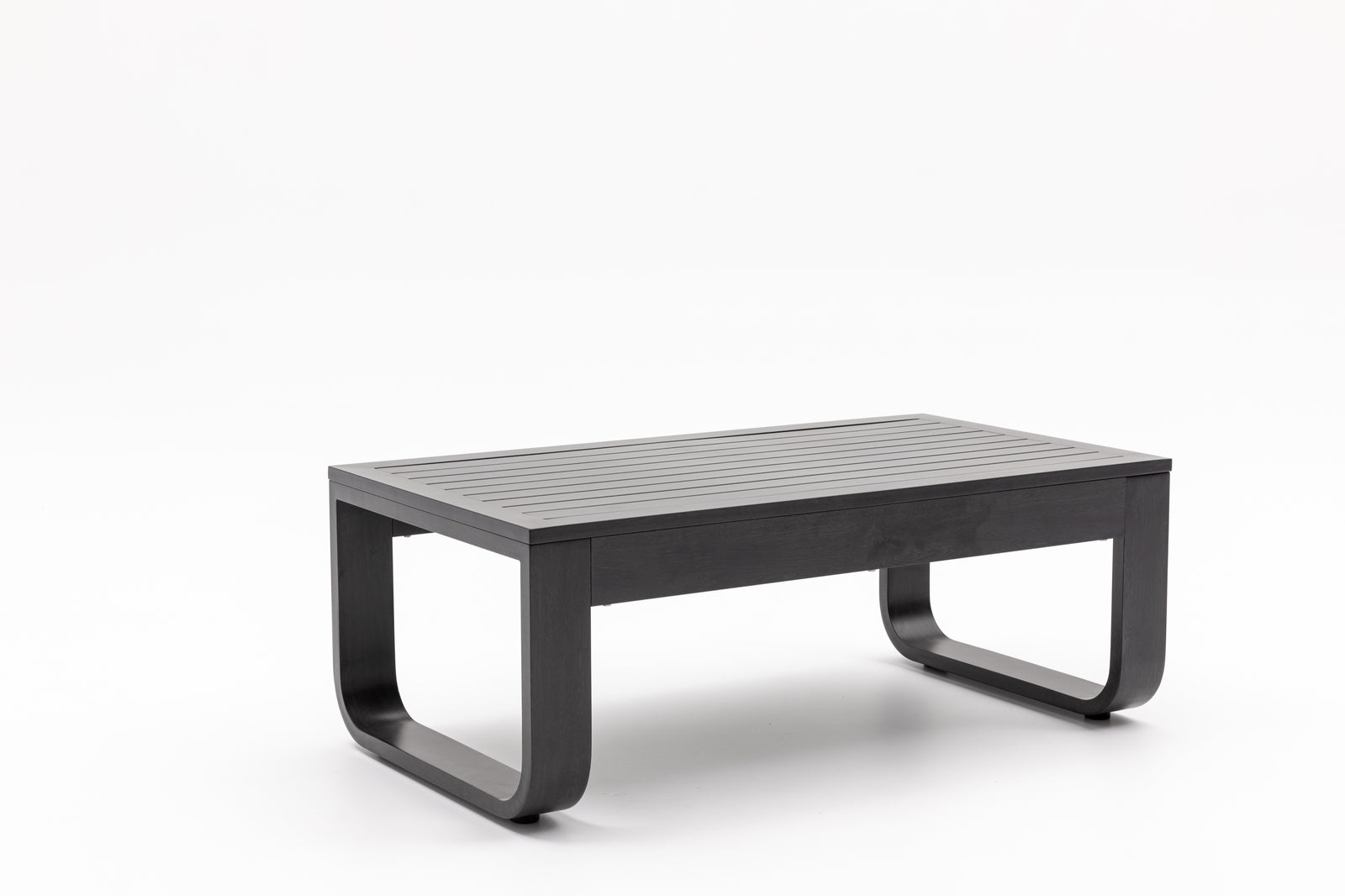 Dala Rectangular Side Table — Black Wood
