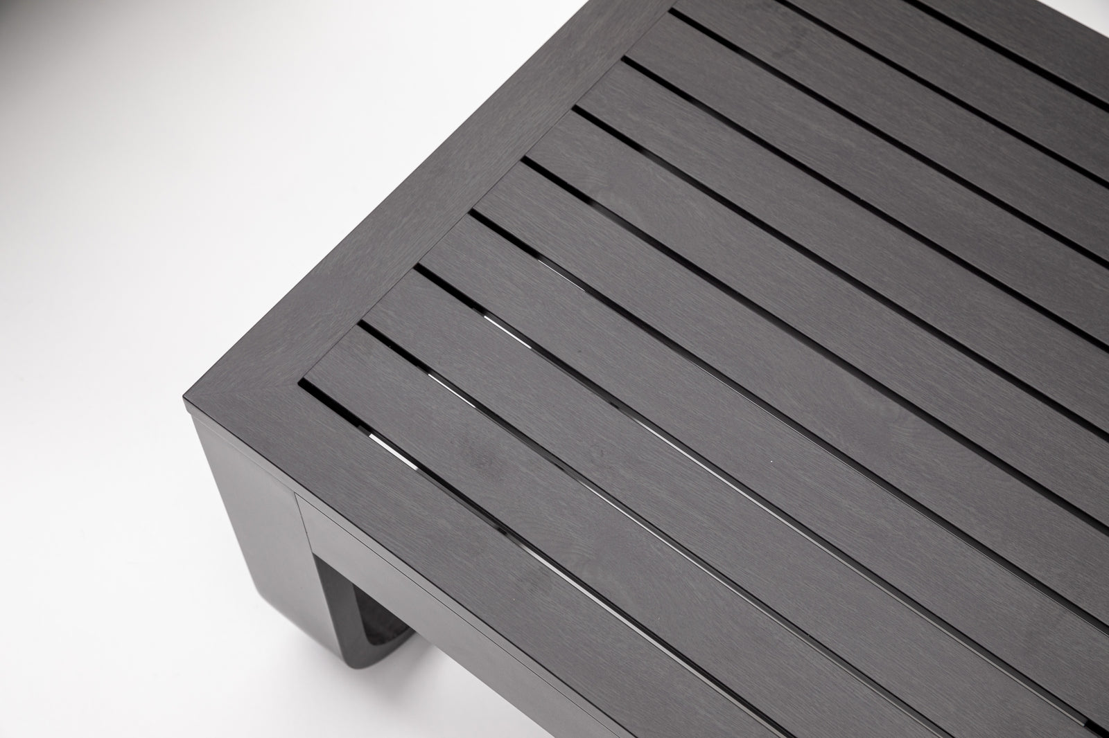 Dala Rectangular Side Table — Black Wood