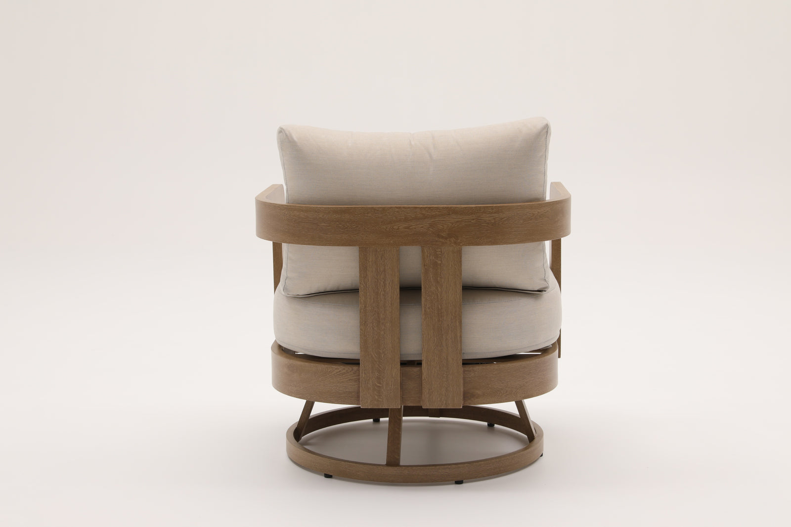 Dala Swivel Lounge Chair — Natural Wood