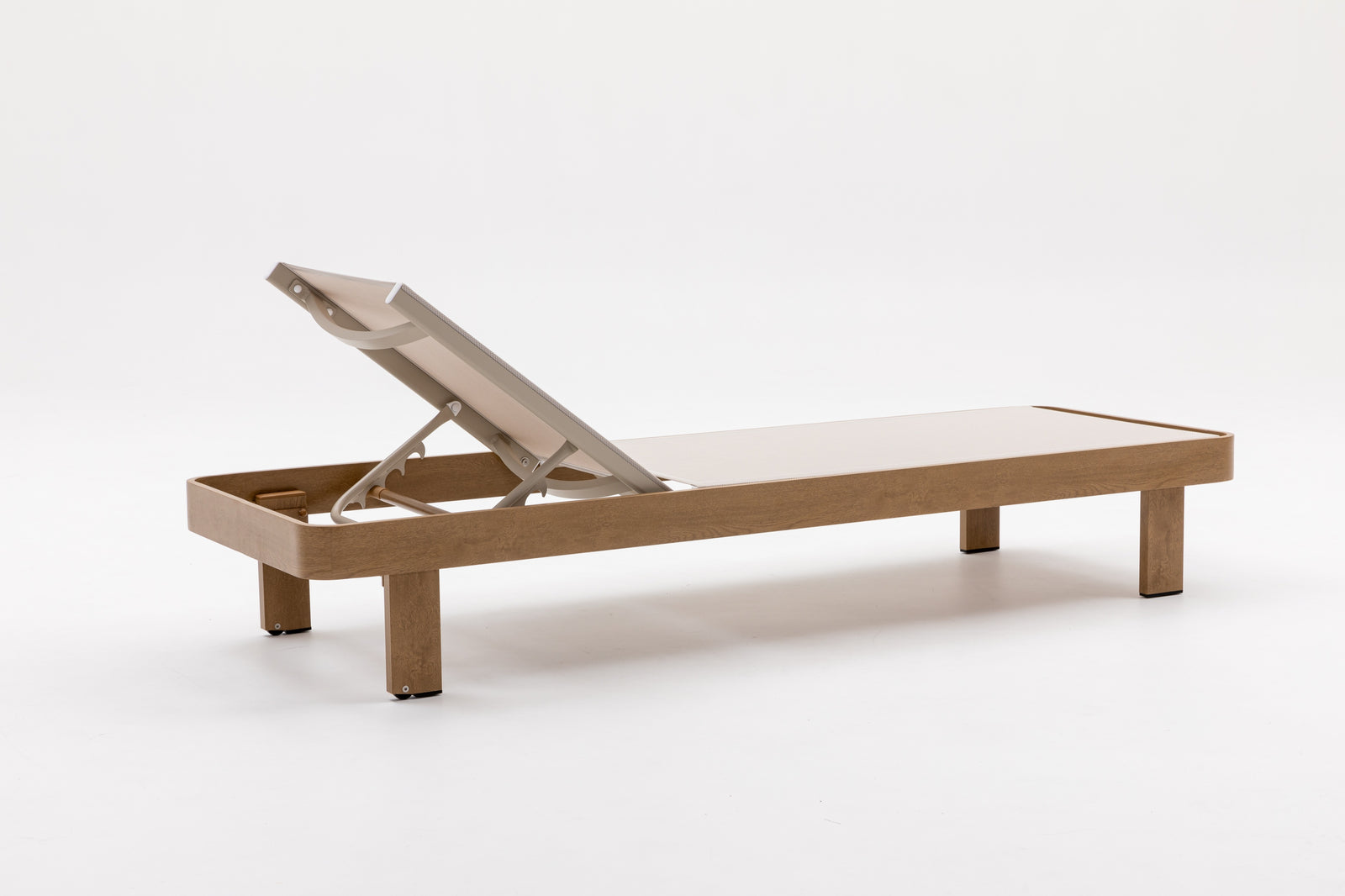 Dala Adjustable Chaise Lounge — Natural Wood