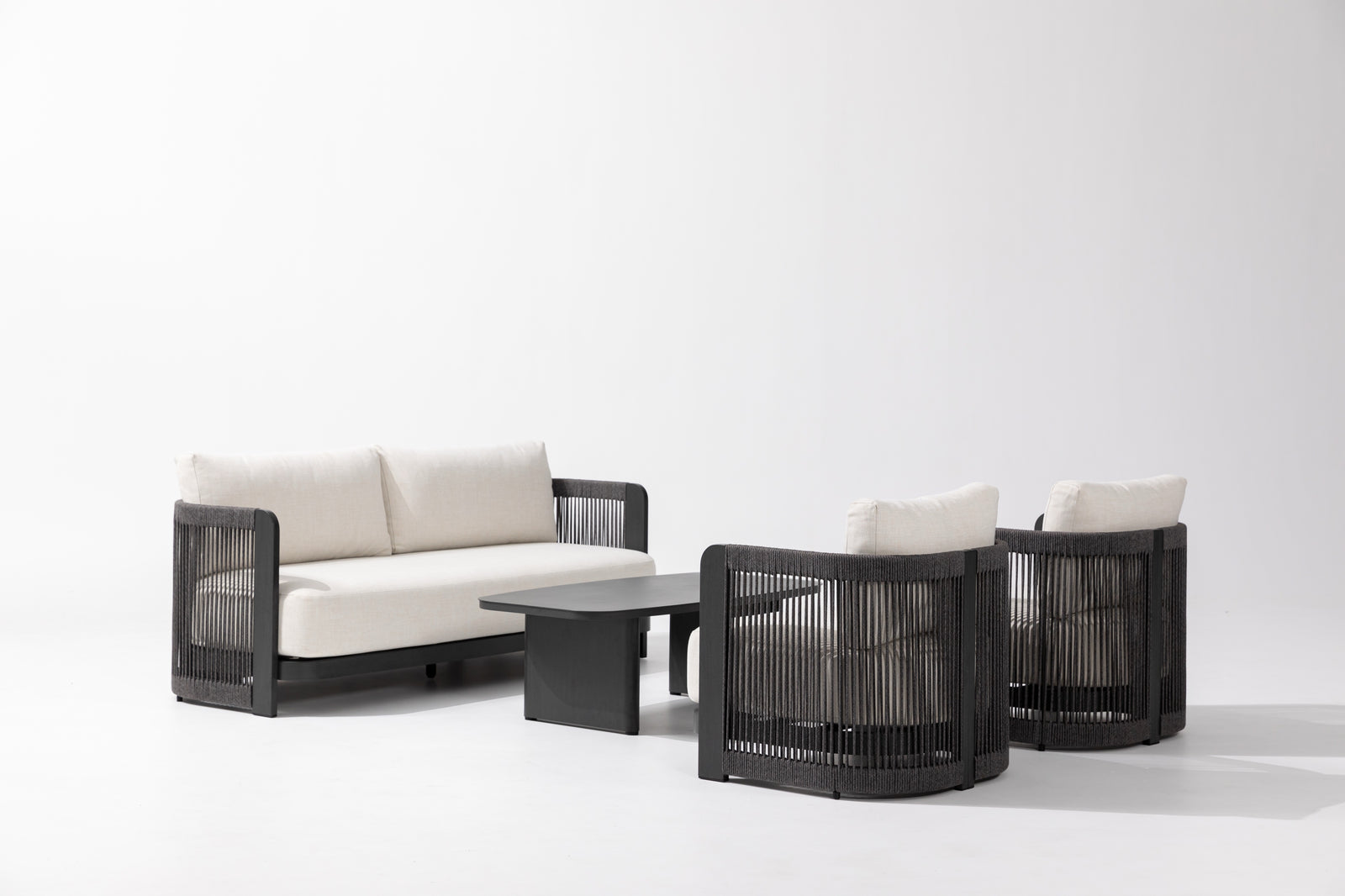 Havana Swivel Lounge Chair — Black Wood