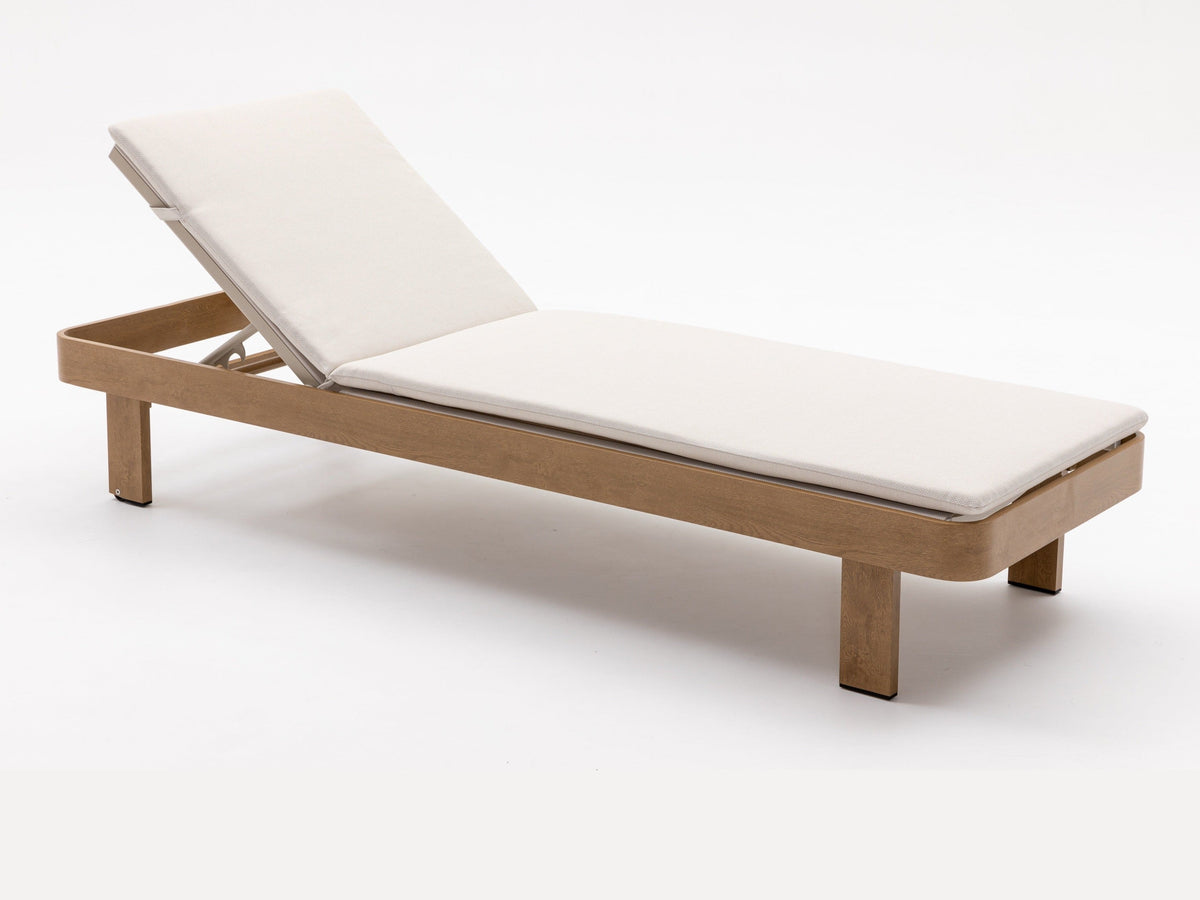 Dala Adjustable Chaise Lounge — Natural Wood