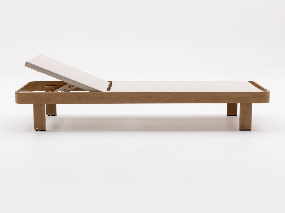 Dala Adjustable Chaise Lounge — Natural Wood