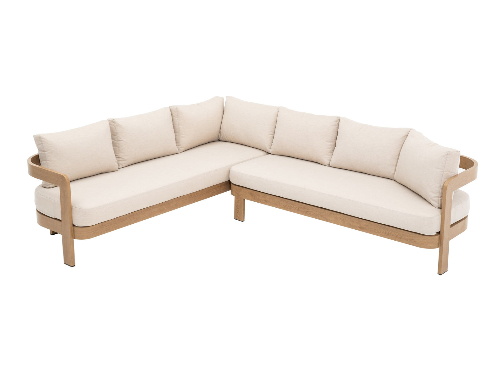 Dala Corner Sofa — Natural Wood