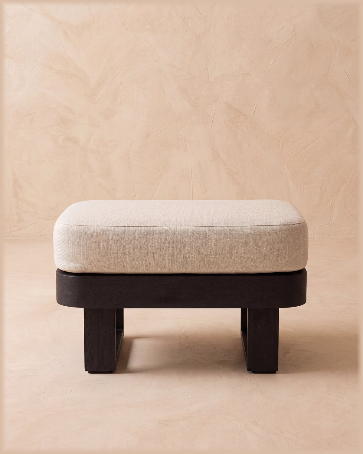 Dala Ottoman-Natural Wood — Black Wood