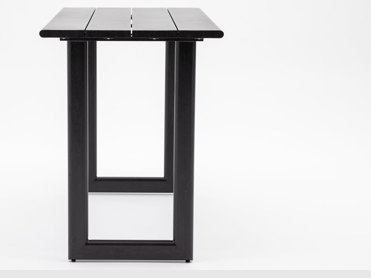 Dala Rectangular Bar Table — Black Wood