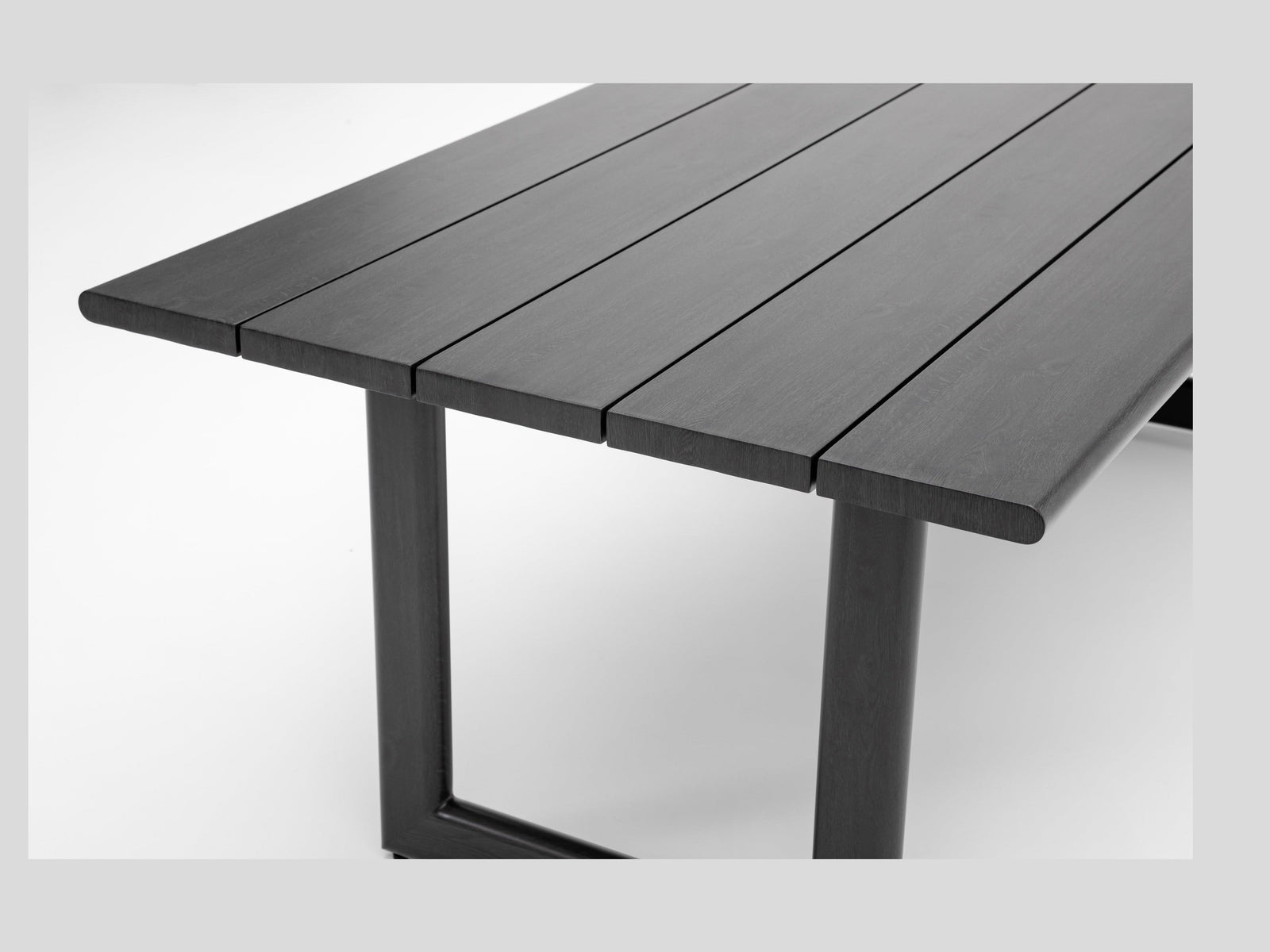 Dala Rectangular Bar Table — Black Wood