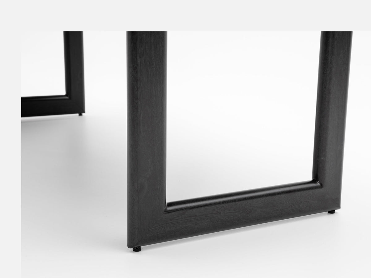 Dala Rectangular Bar Table — Black Wood