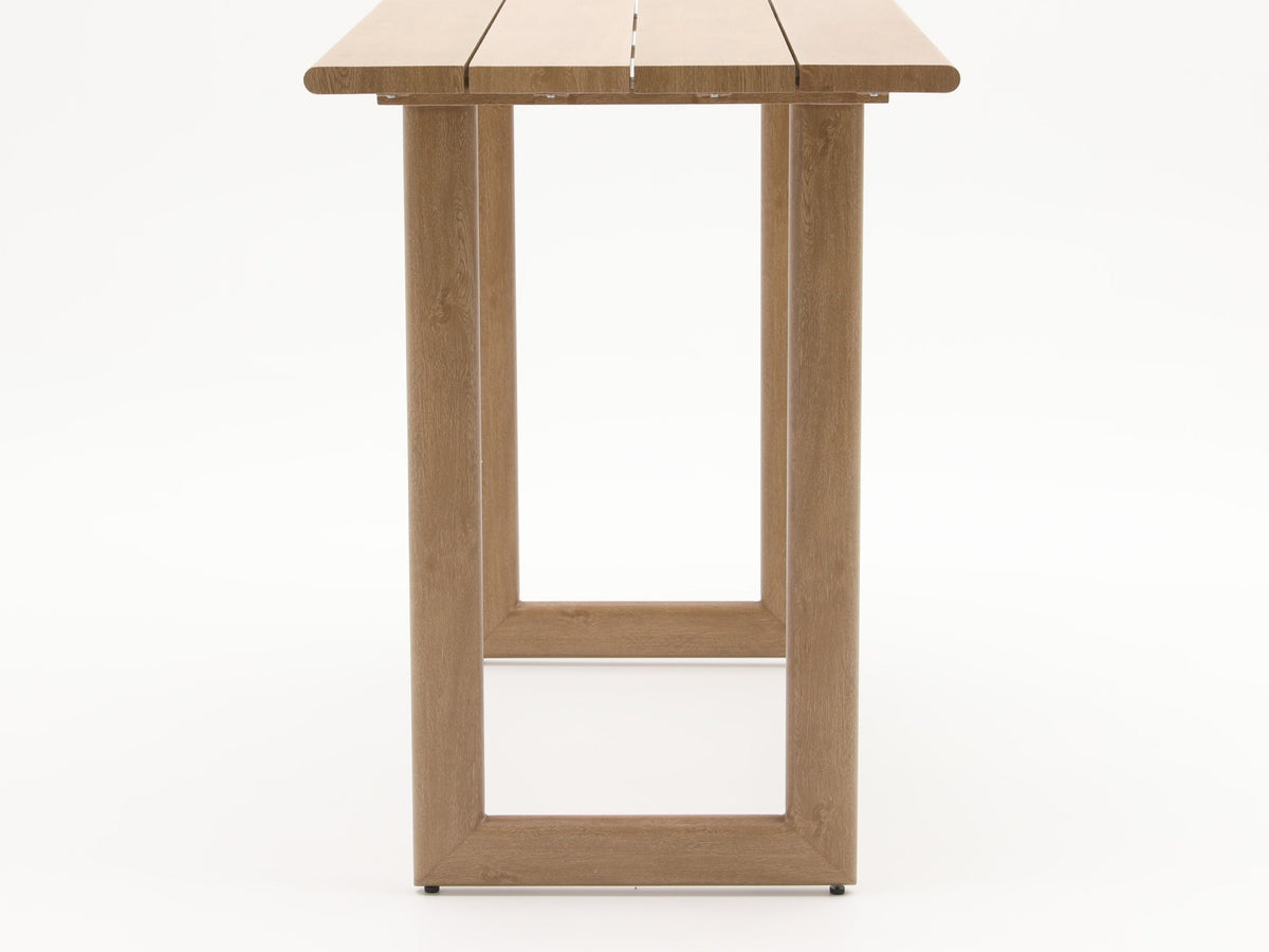 Dala Rectangular Bar Table — Natural Wood