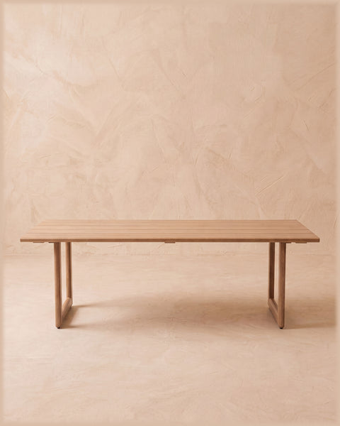 Dala Rectangular Dining Table-Natural Wood