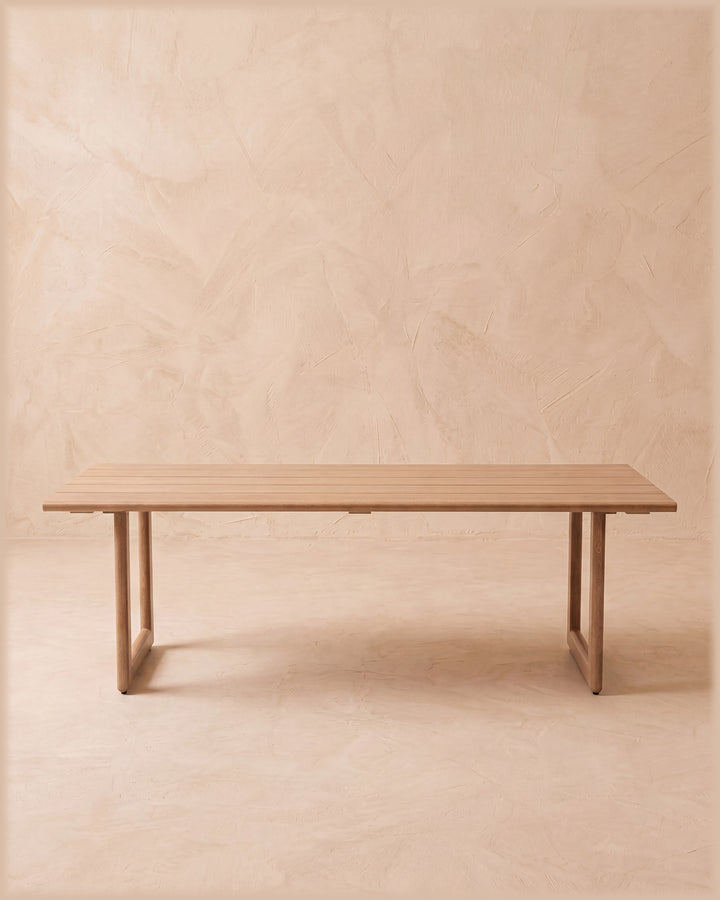 Dala Rectangular Dining Table-Natural Wood