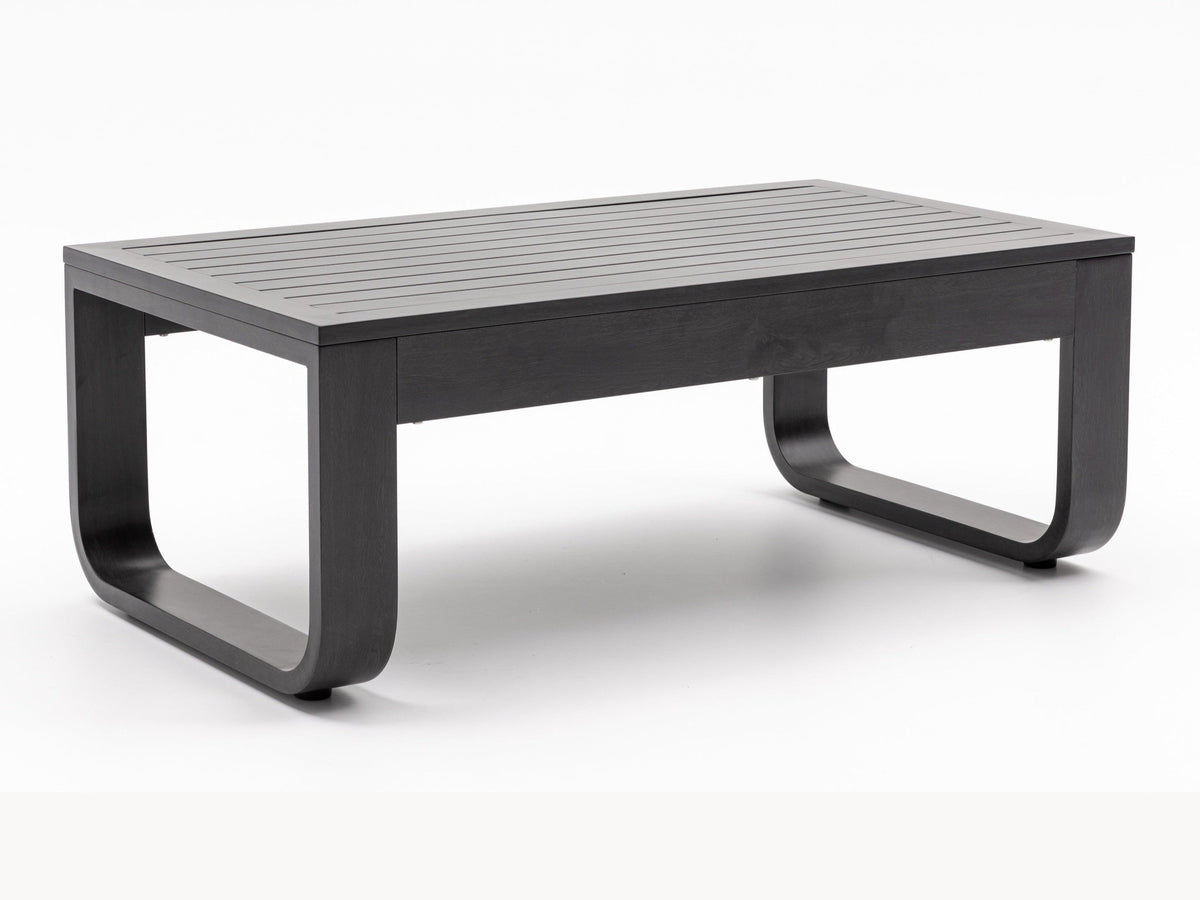 Dala Rectangular Side Table — Black Wood
