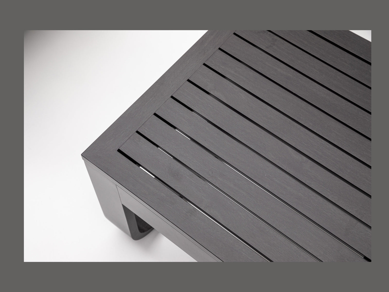 Dala Rectangular Side Table — Black Wood