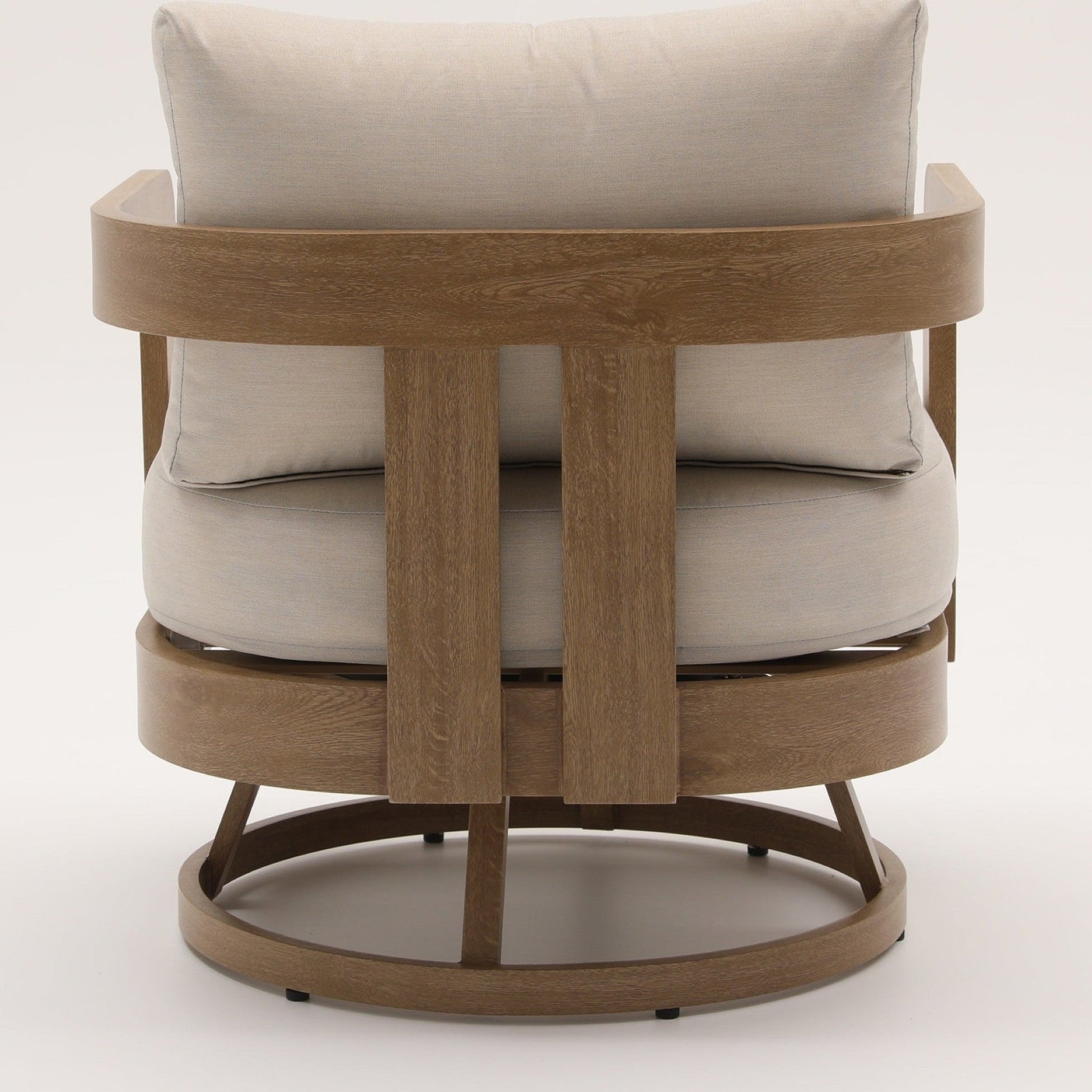 Dala Swivel Lounge Chair — Natural Wood