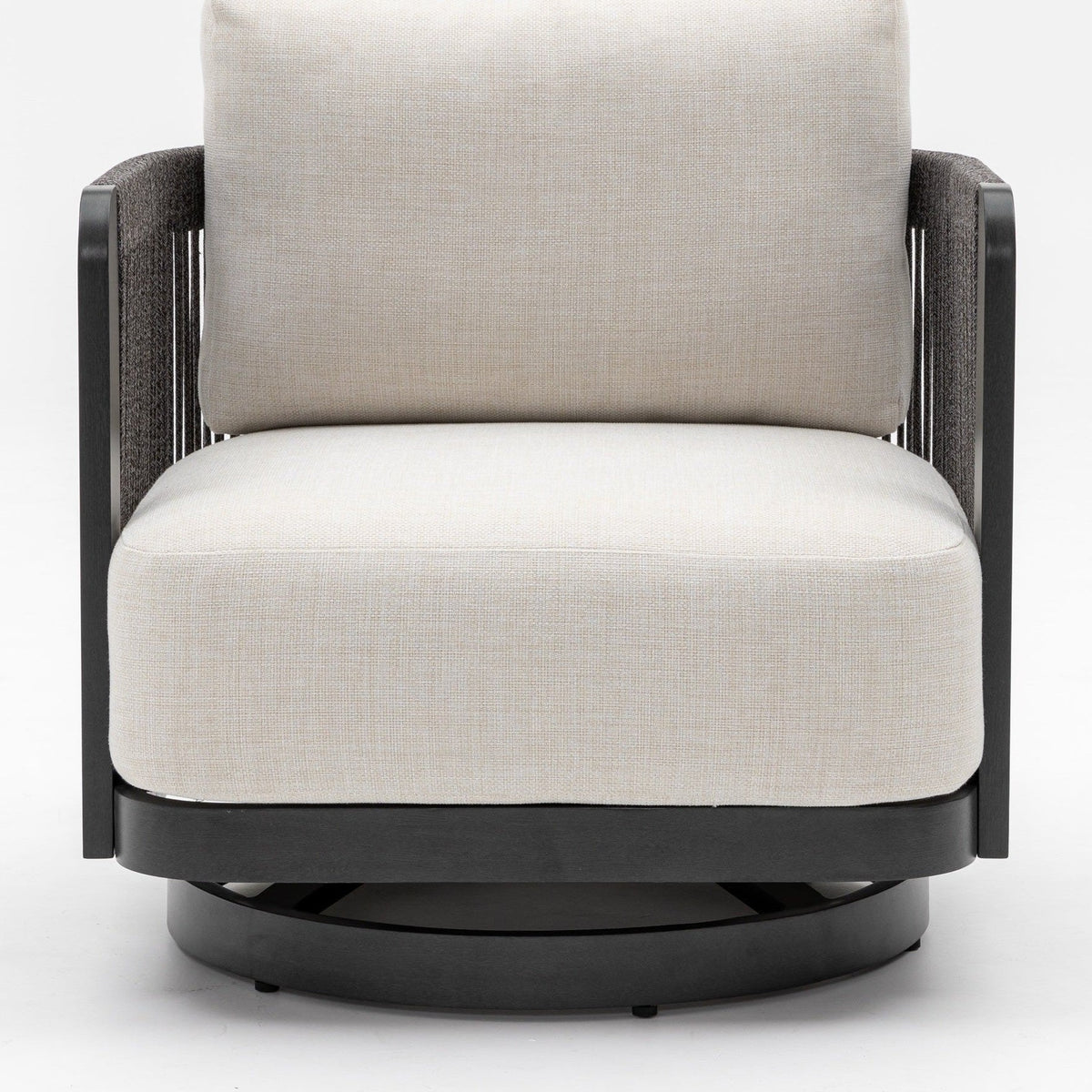 Havana Swivel Lounge Chair — Black Wood