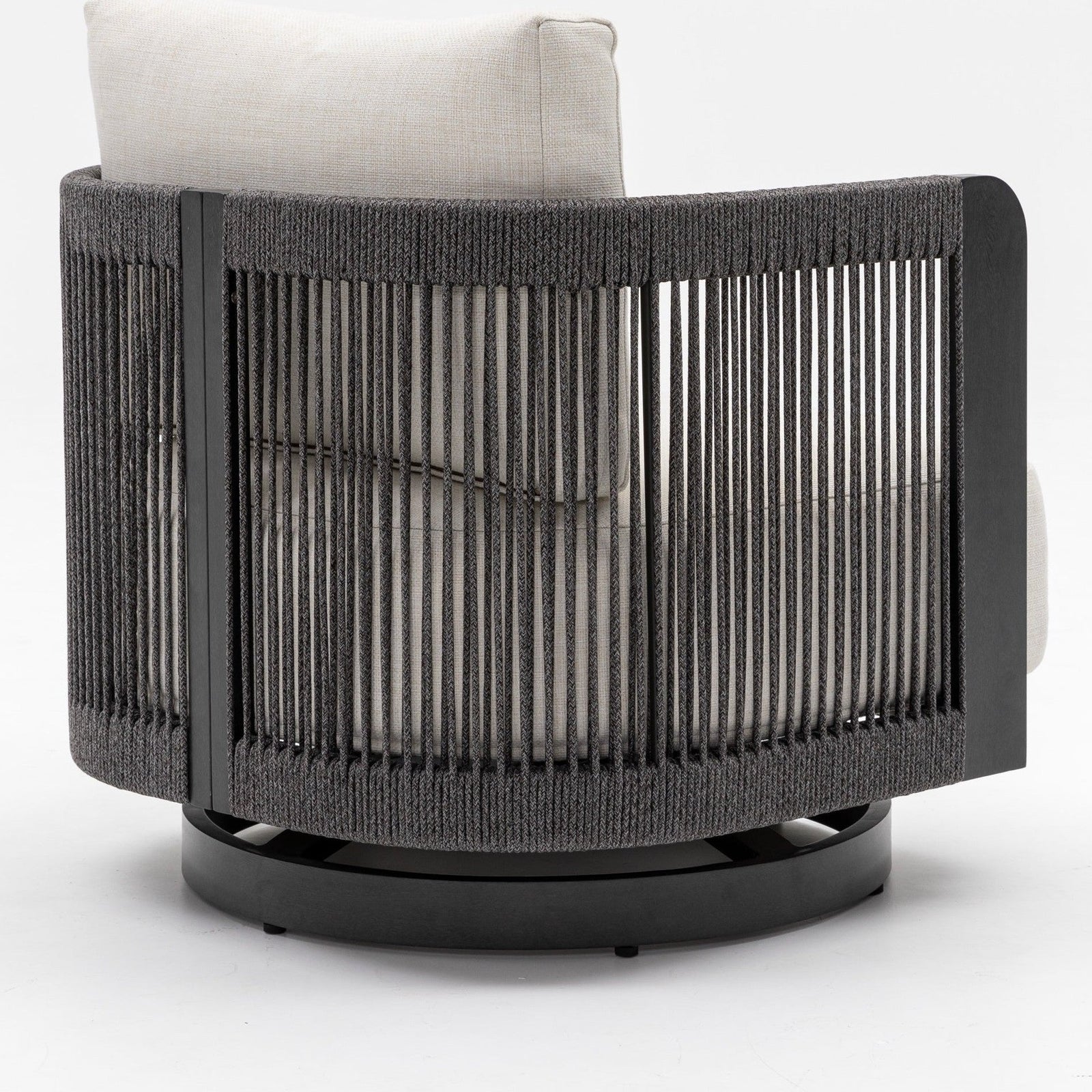 Havana Swivel Lounge Chair — Black Wood
