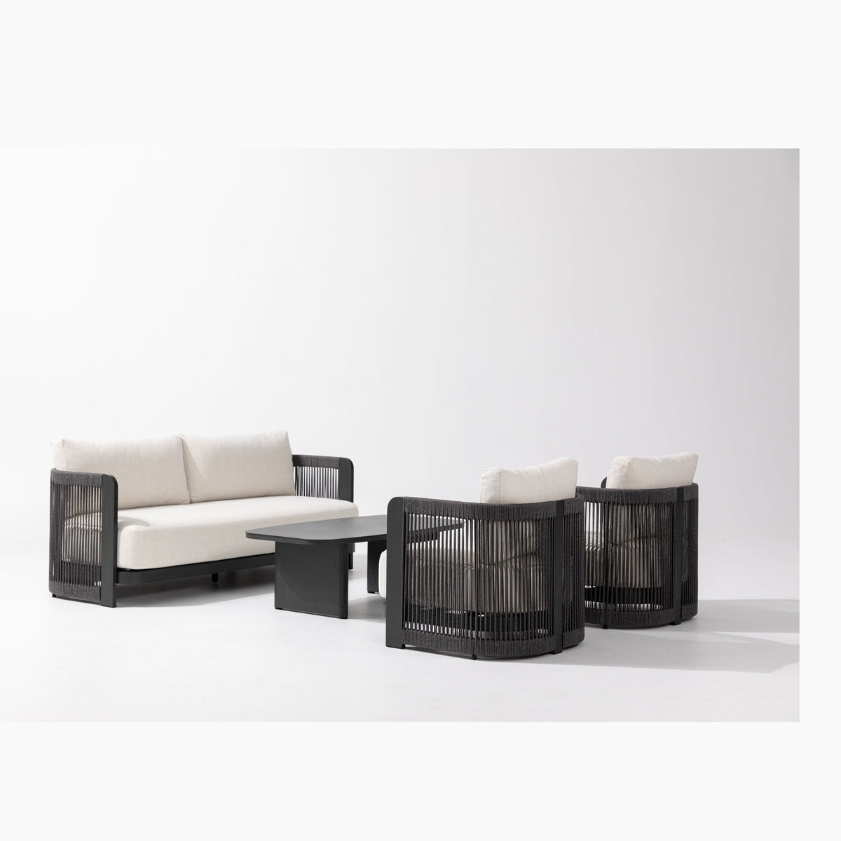 Havana Swivel Lounge Chair — Black Wood